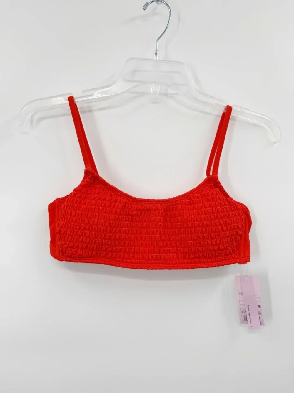 NEW Wild Fable Smocked Bralette Bikini Top - Red - Size Medium